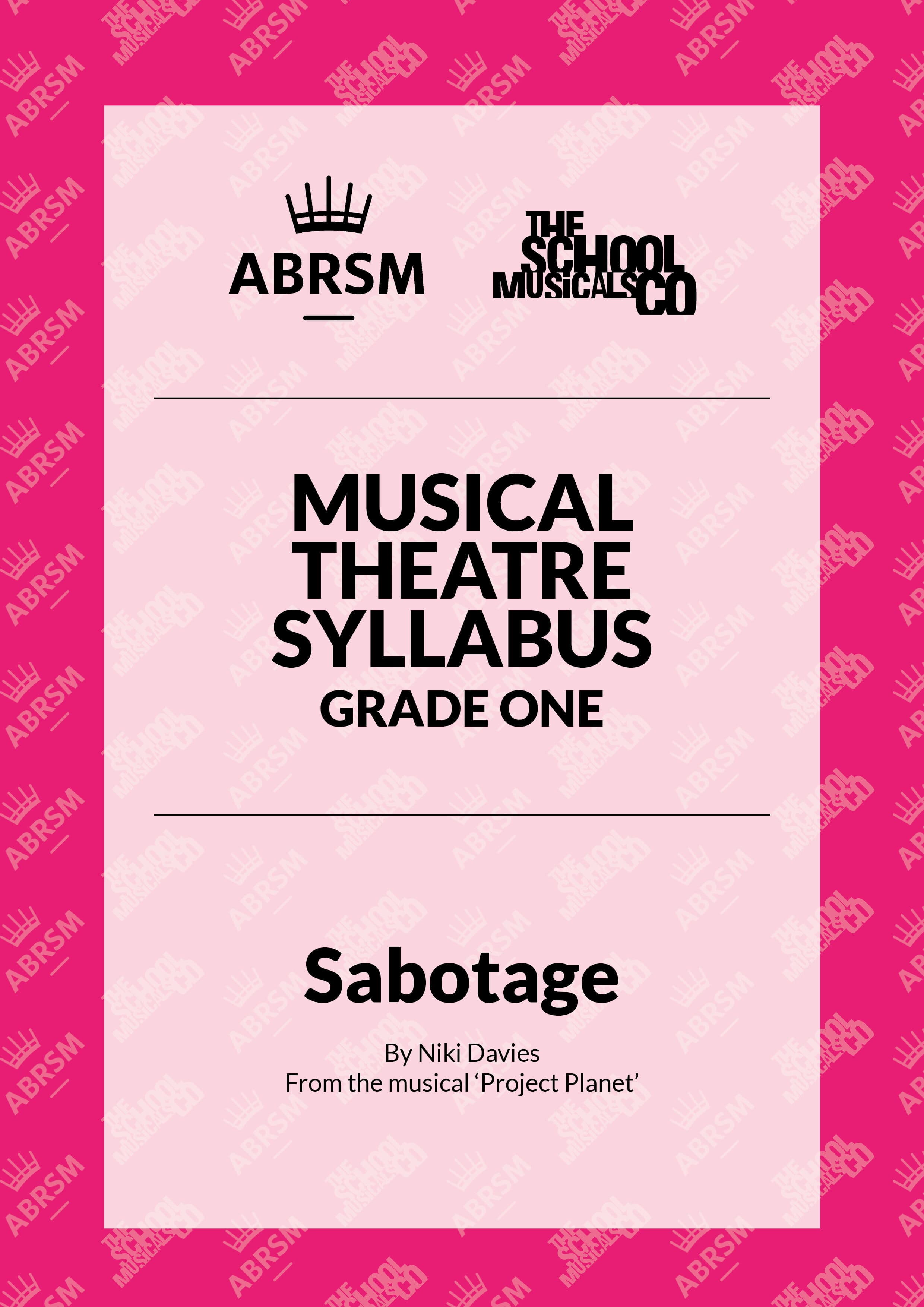 Sabotage - ABRSM Musical Theatre Syllabus Grade One