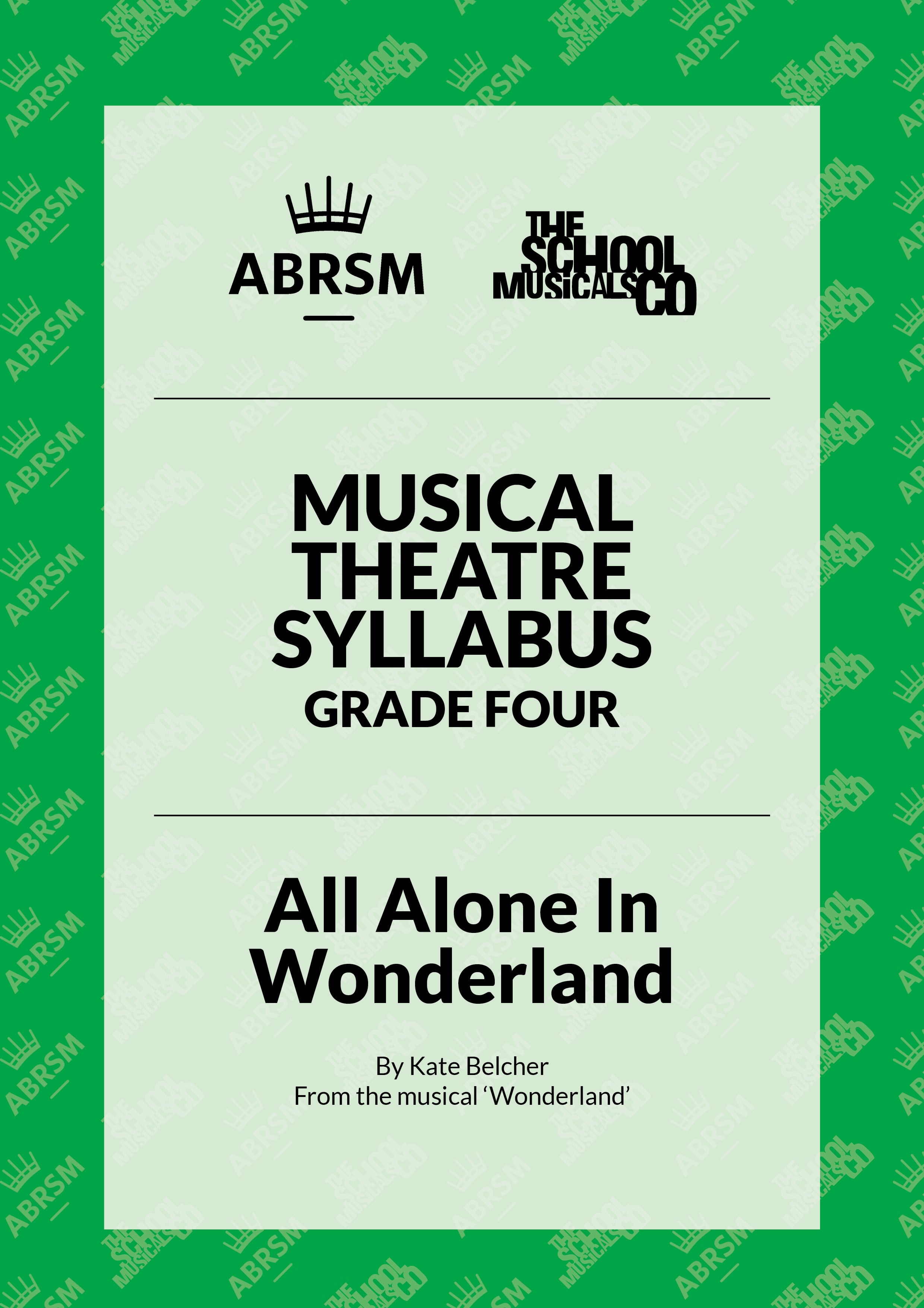 All Alone In Wonderland - ABRSM Musical Theatre Syllabus Grade Four