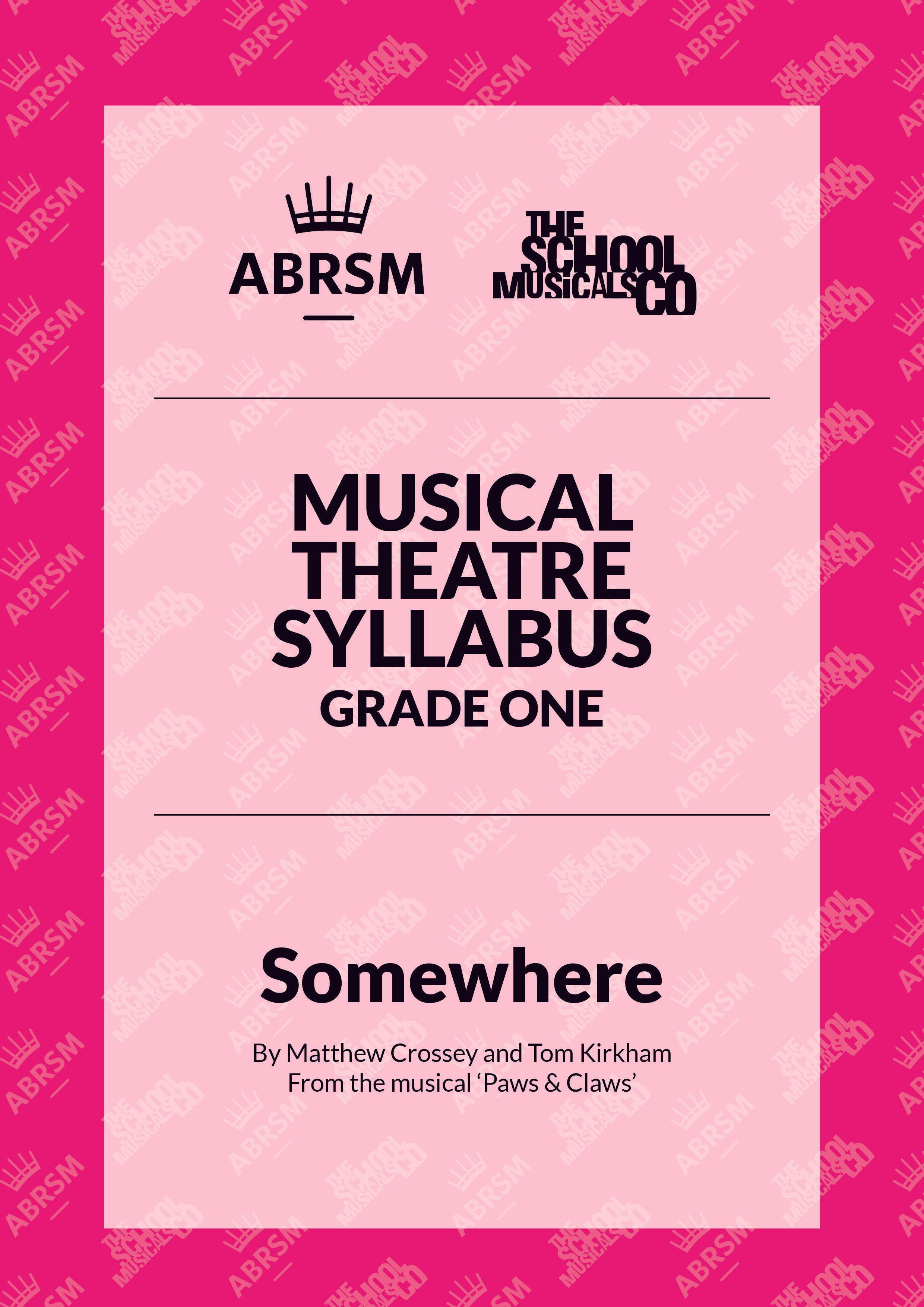 Somewhere - ABRSM Musical Theatre Syllabus Grade One