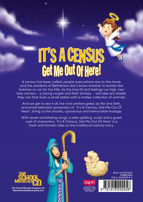 It's A Census Get Me Out Of Here back cover - displaying text describing nativity