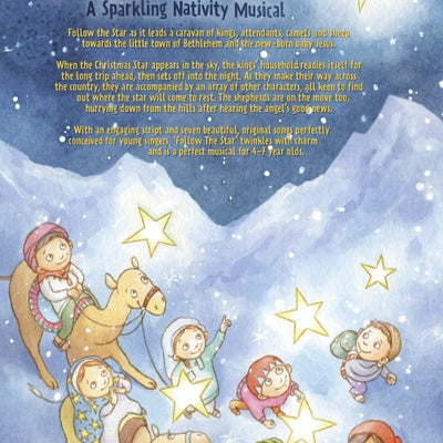 Follow the Star Back Cover - text displaying the description of the nativity